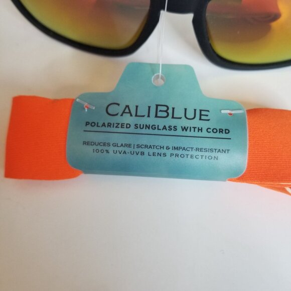 MWT CaliBlue Polarized Sunglasses /Cord Reduces Glare  ImpactResistant UVA-UV - Picture 6 of 6